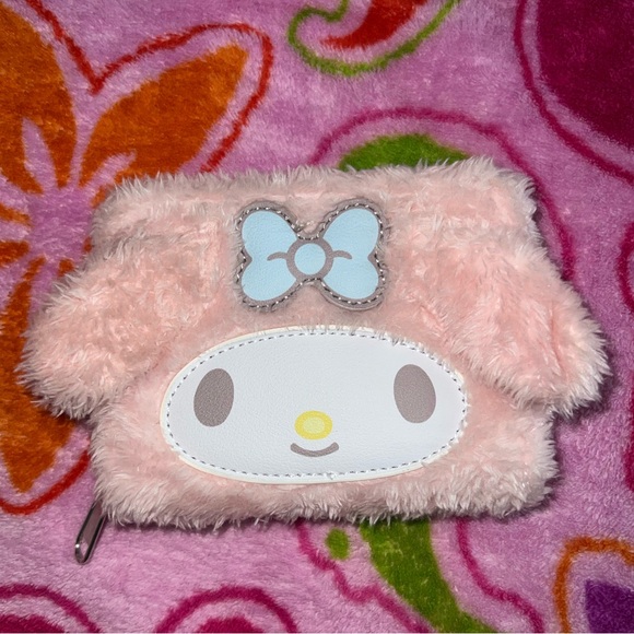sanrio x loungefly my melody soft fluffy wallet - Picture 1 of 3